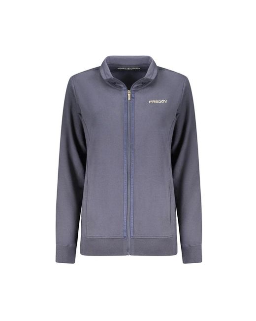 Freddy Hoodies & Sweatvesten ,Blauw ,Katoen Katoenen Sweatshirt in het Blue