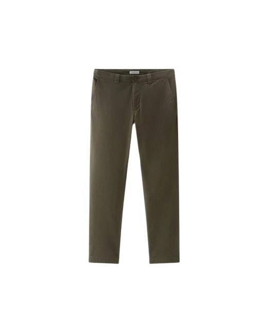 Woolrich Green Chinos for men