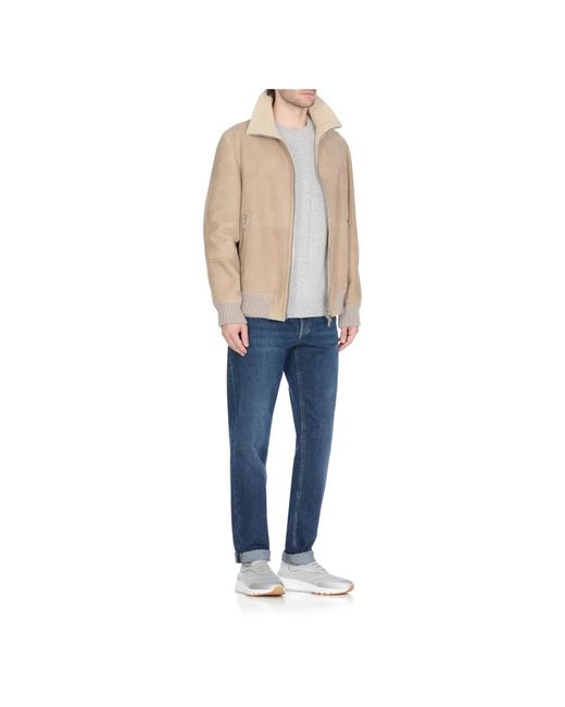 Brunello Cucinelli Gray Round-Neck Knitwear for men