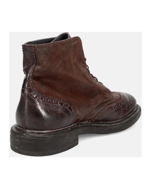 Moma Brown Lace-Up Boots for men