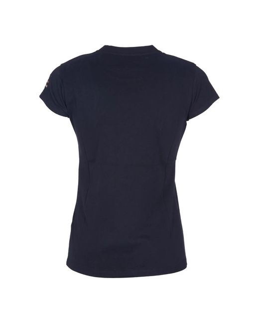 Elisabetta Franchi Black Schwarzer pullover mit französischen ärmeln und logo-stickerei,t-shirts