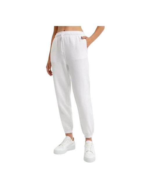 Ralph Lauren Logo Katoen Fleece Joggingbroek in het White