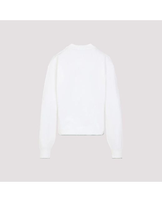 Jacquemus White Weißer Pullover Stilvolles Design Bequemer Look