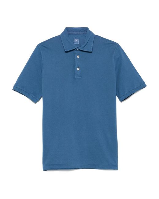 Fedeli Blue Polo Shirts for men