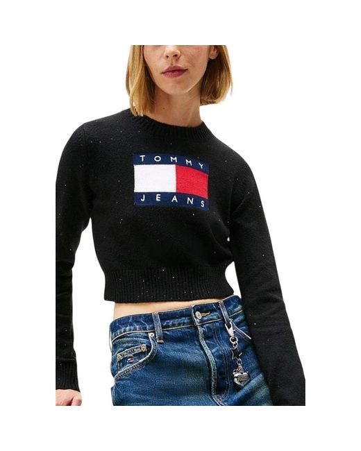 Tommy Hilfiger Black Round-Neck Knitwear
