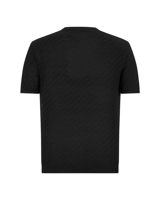 Emporio Armani Black Round-Neck Knitwear for men