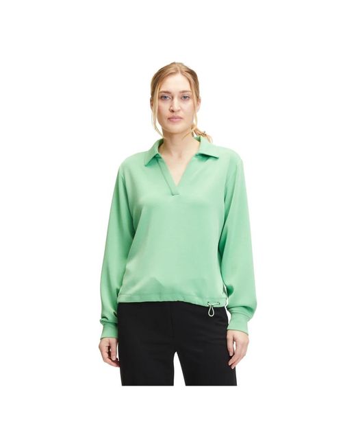 BETTY&CO Green Polo kragen sweatshirt stylischer komfort