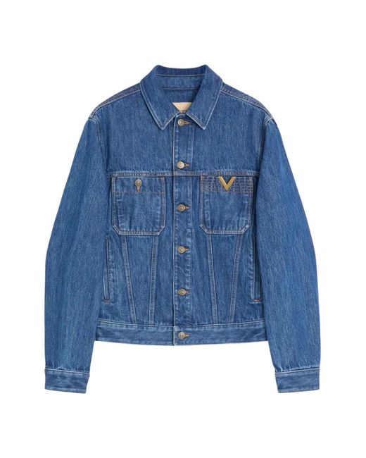 Valentino Blue Denim Jackets for men