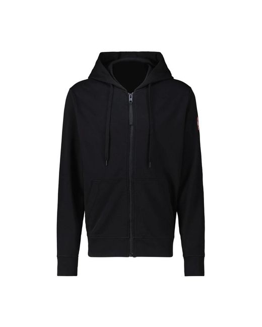 Felpa con zip in cotone di Canada Goose in Black da Uomo