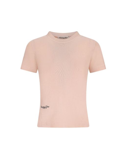 Dior Pink Kurzärmeliger Pullover