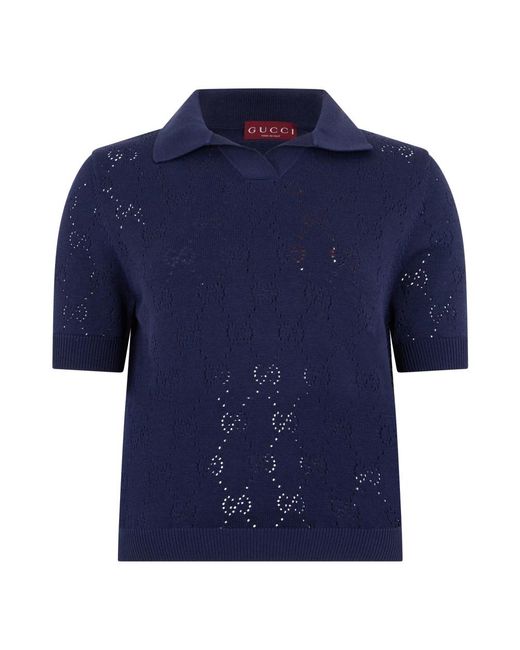 Gucci Blue Polo Shirts