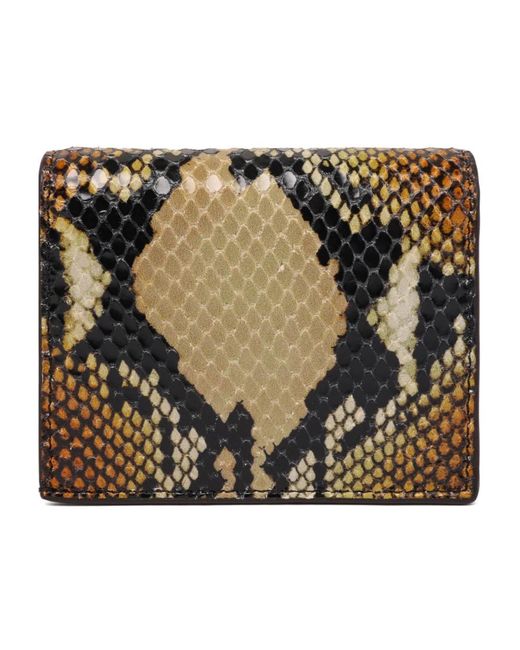 McQueen Metallic Geldbörse Mit Schlangenmuster