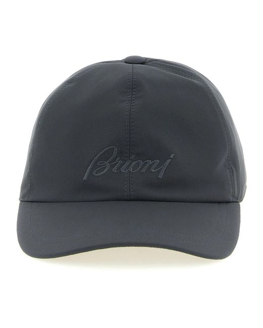 Brioni Bestickte Performa Baseball Cap in Gray für Herren