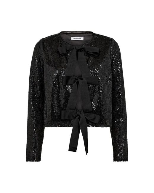 Blouses co'couture de color Black