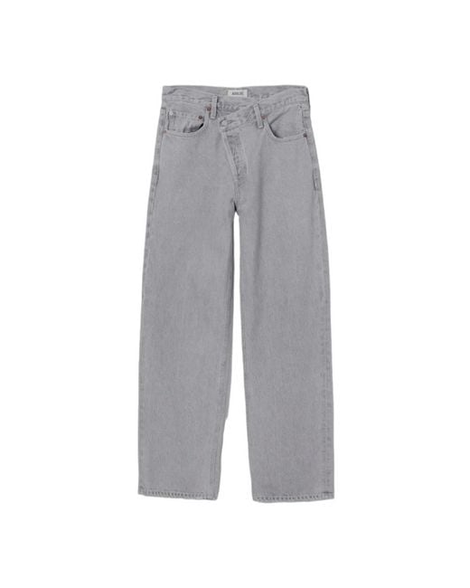 Agolde Gray Loose-Fit Jeans