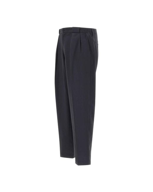BRIGLIA Gray Straight Trousers for men