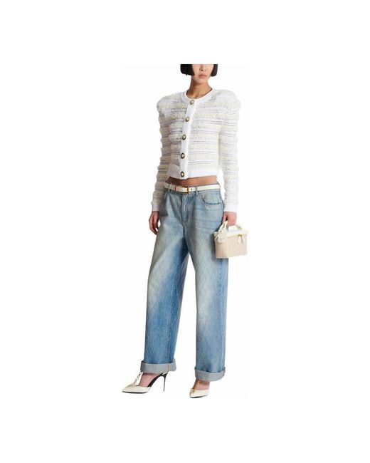 Balmain Blue Wide Jeans