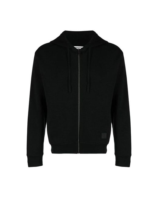 Wooyoungmi Hoodies & Sweatvesten ,Zwart ,Wol Zwarte Zip Hoodie Sweater Casual Stijl in het Black voor heren