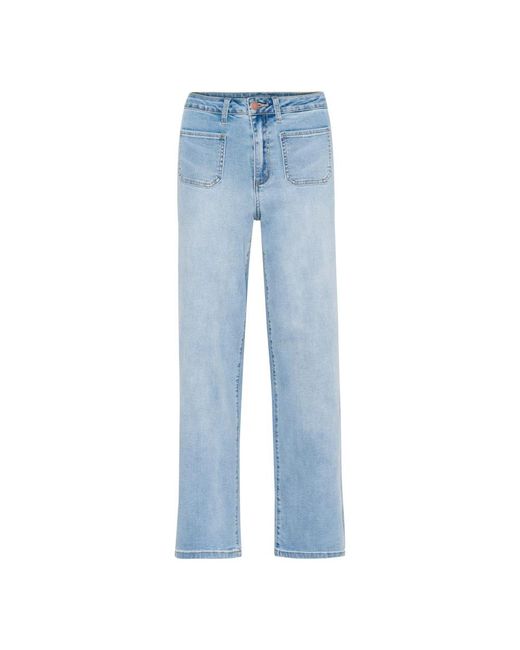Kaffe Blue Straight Fit Jeans