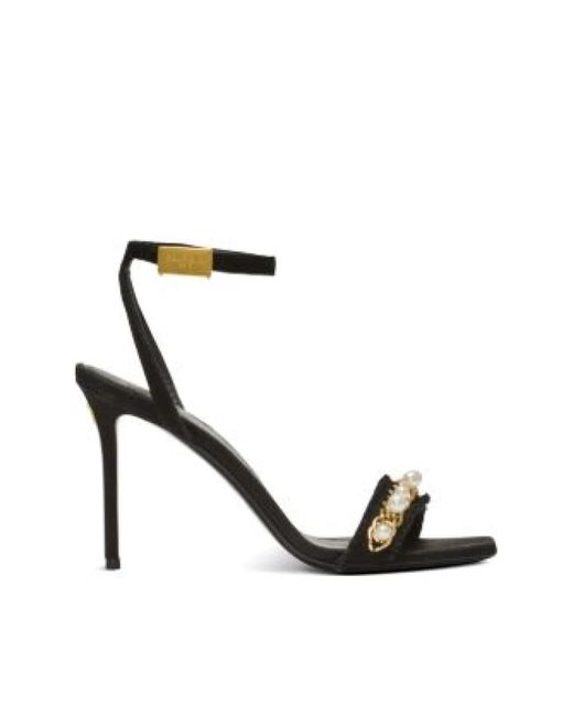 High Heel Sandals di Balmain in Black