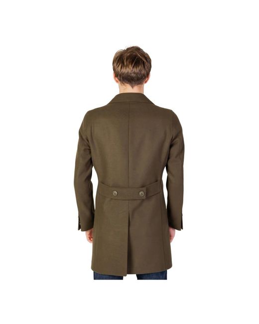 MULISH Brown Double-Breasted Coats for men