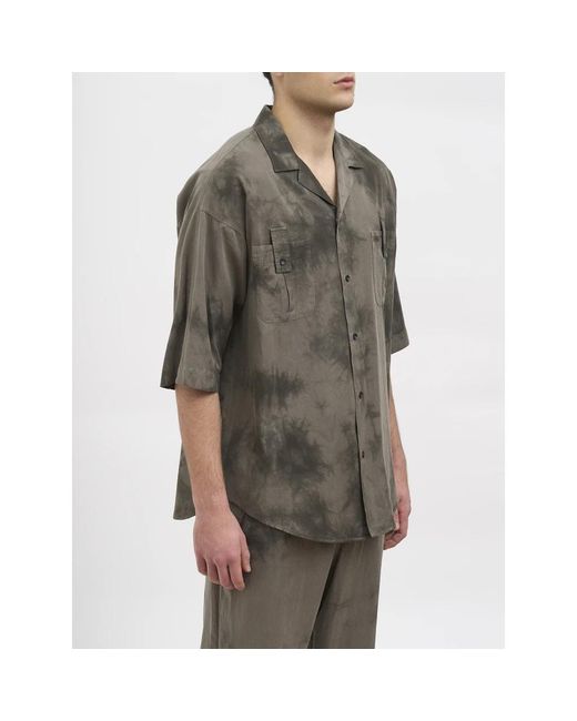 Andrea Ya'aqov Gray Short Sleeve Shirts for men