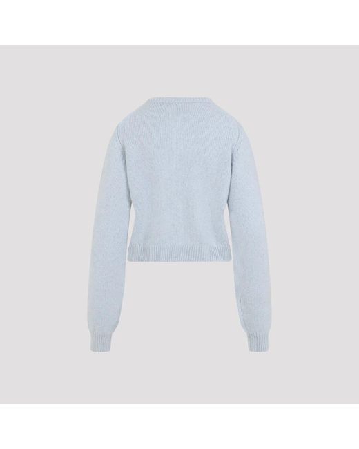 Khaite Blue Cashmere Knitwear