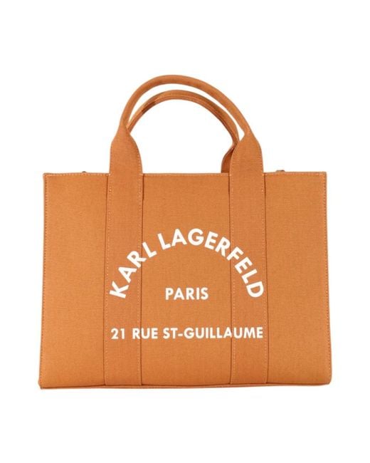 Tote Bags di Karl Lagerfeld in Brown