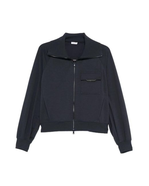 Brunello Cucinelli Blue Zip-Throughs