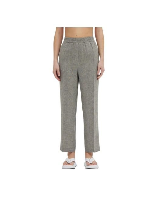Erika Cavallini Semi Couture Gray Tapered Trousers