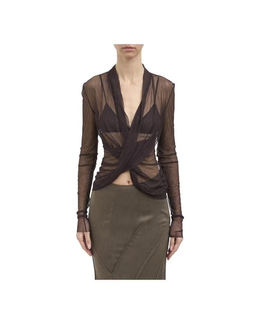 Blouses Yehuafan de color Brown