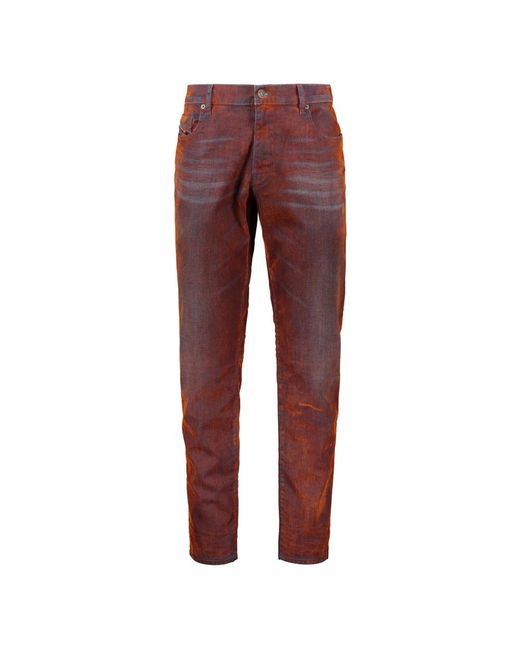 DIESEL Red Slim Fit Jeans for men