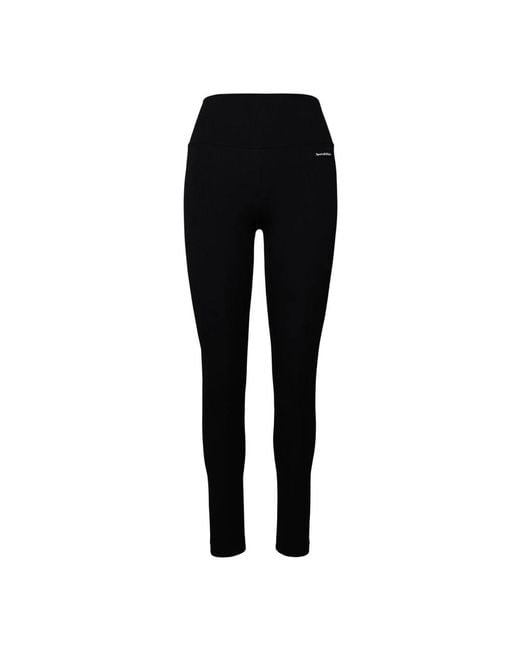 Leggings sportivi con logo e fascia elastica di Sporty & Rich in Black