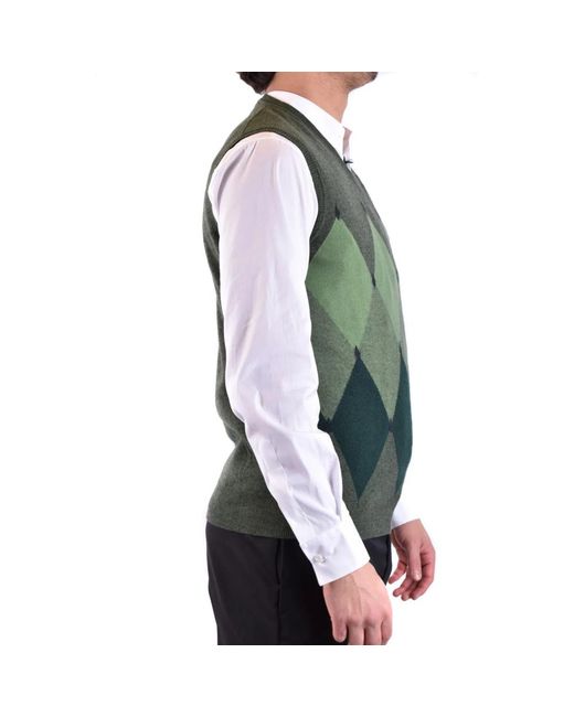 Kangra Green Sleeveless Jumpers for men