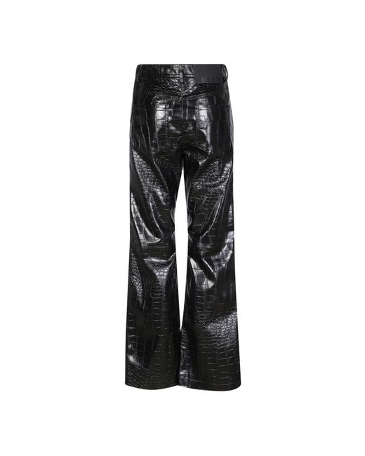 MSGM Black Wide Trousers