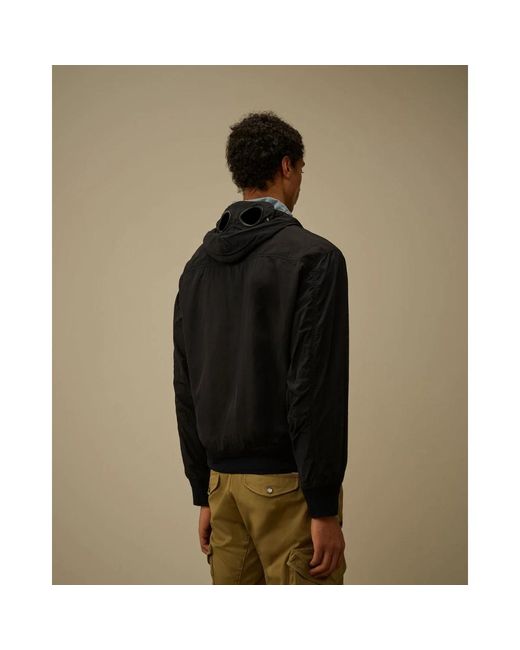 C P Company Black Bomber Jackets for men