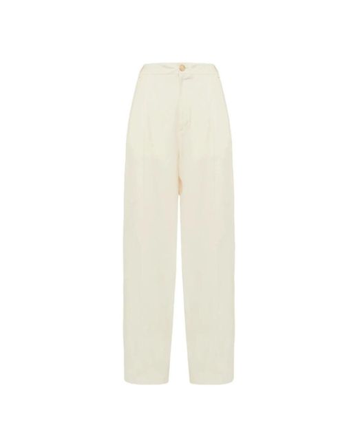 Laneus White Wide Trousers