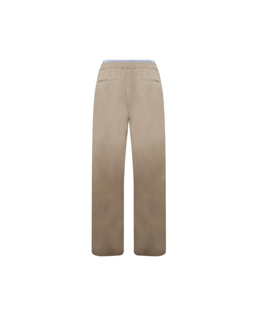MSGM Natural Wide Trousers for men