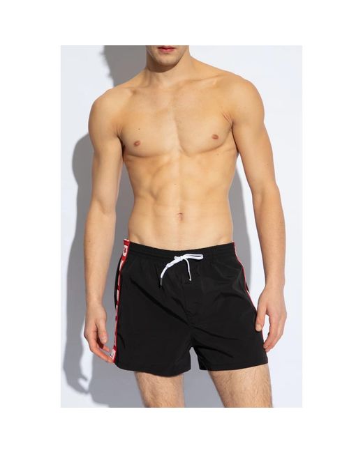 DSquared² Badmode ,Zwart ,Zwemshorts Met Logo in het Black voor heren