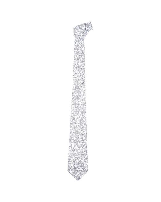 Kiton Blumenkrawatte in White für Herren