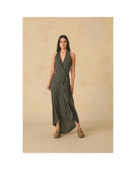 Cortana Green Wrap Dresses