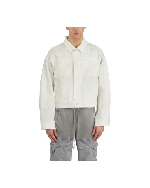 Entire studios Jassen ,Wit ,Denim Denim Gem Bone Jacket in het Gray voor heren