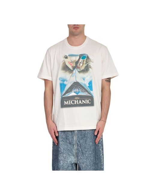 Doublet Android print tee in weiß in Blue für Herren
