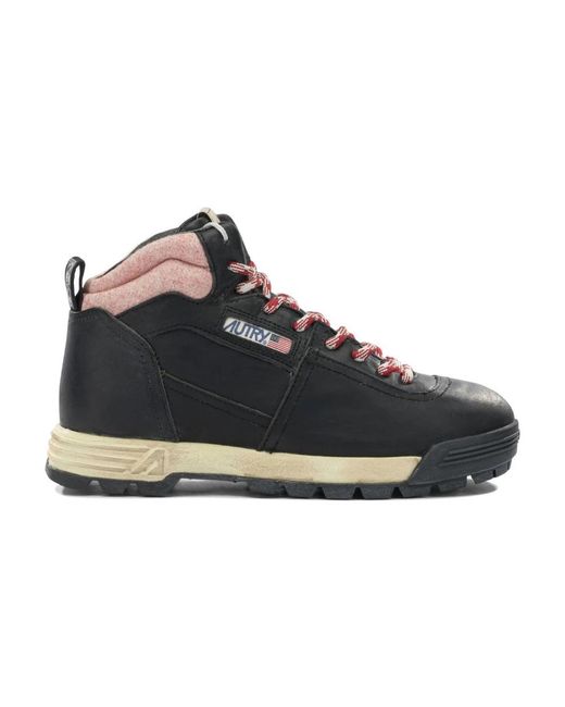 Autry Black Malga Mid-Top Wanderschuh