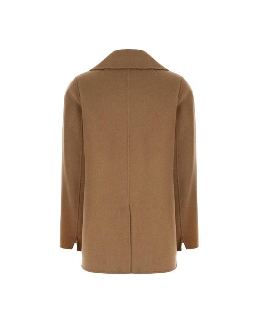 Max Mara Brown Double-Breasted Coats