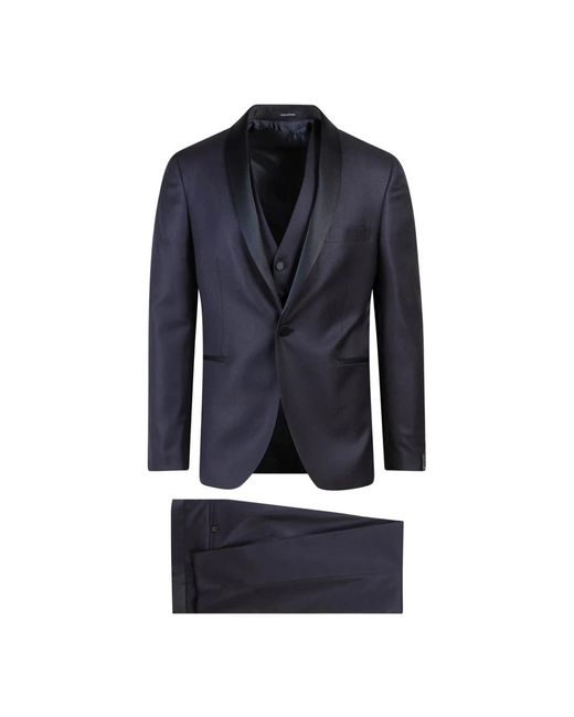 Tagliatore Blue Single Breasted Suits for men