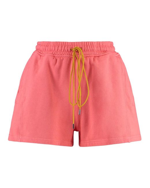 Rhude Red Baumwollshorts mit gesäßtasche