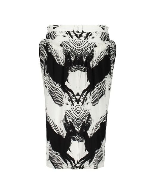 Midi Skirts Burberry de color Metallic