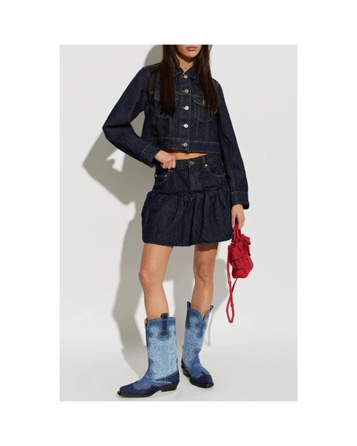 Ganni Blue Denim Skirts