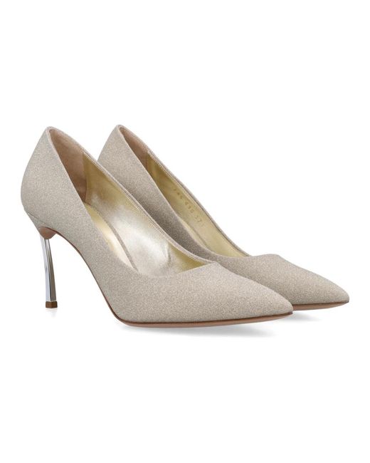 Casadei White Pumps